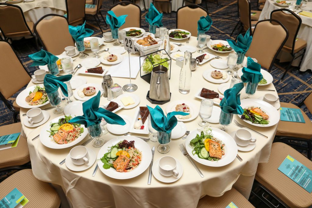 A table at the Luncheon