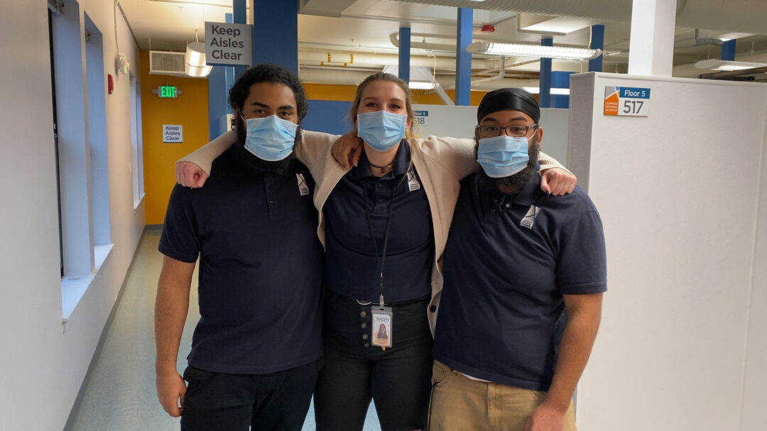 Otto's Place staff pose in the newly opened, Covid-compliant, emergency housing program.